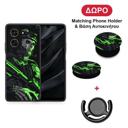 Green Soldier - Xiaomi Poco C71 θήκη + Δώρο Phone Holder & Βάση Αυτοκινήτου