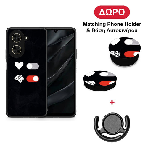 Heart Vs Brain - Xiaomi Poco C71 θήκη + Δώρο Phone Holder & Βάση Αυτοκινήτου