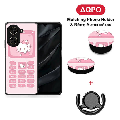Hello Kitten - Xiaomi Poco C71 θήκη + Δώρο Phone Holder & Βάση Αυτοκινήτου