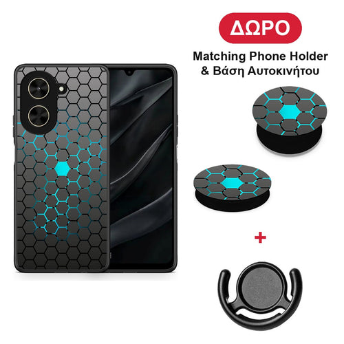 Geometric Hexagonal - Xiaomi Poco C71 θήκη + Δώρο Phone Holder & Βάση Αυτοκινήτου