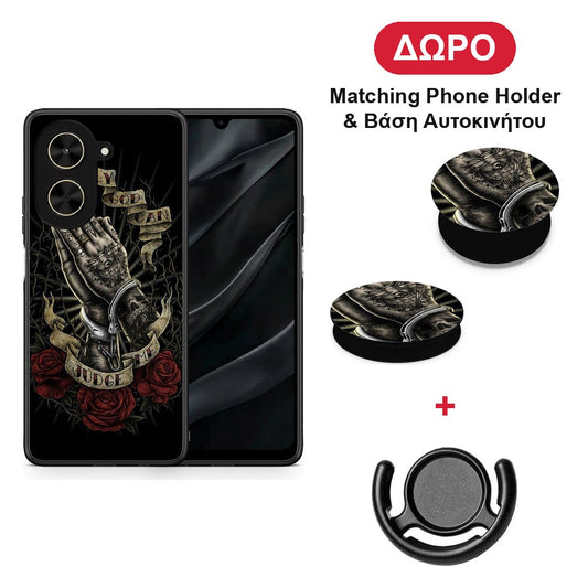 Judge By God - Xiaomi Poco C71 θήκη + Δώρο Phone Holder & Βάση Αυτοκινήτου