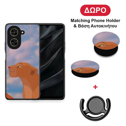 Lion Love 2 - Xiaomi Poco C71 θήκη + Δώρο Phone Holder & Βάση Αυτοκινήτου