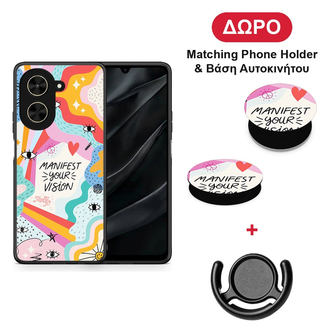 Manifest Your Vision - Xiaomi Poco C71 θήκη + Δώρο Phone Holder & Βάση Αυτοκινήτου