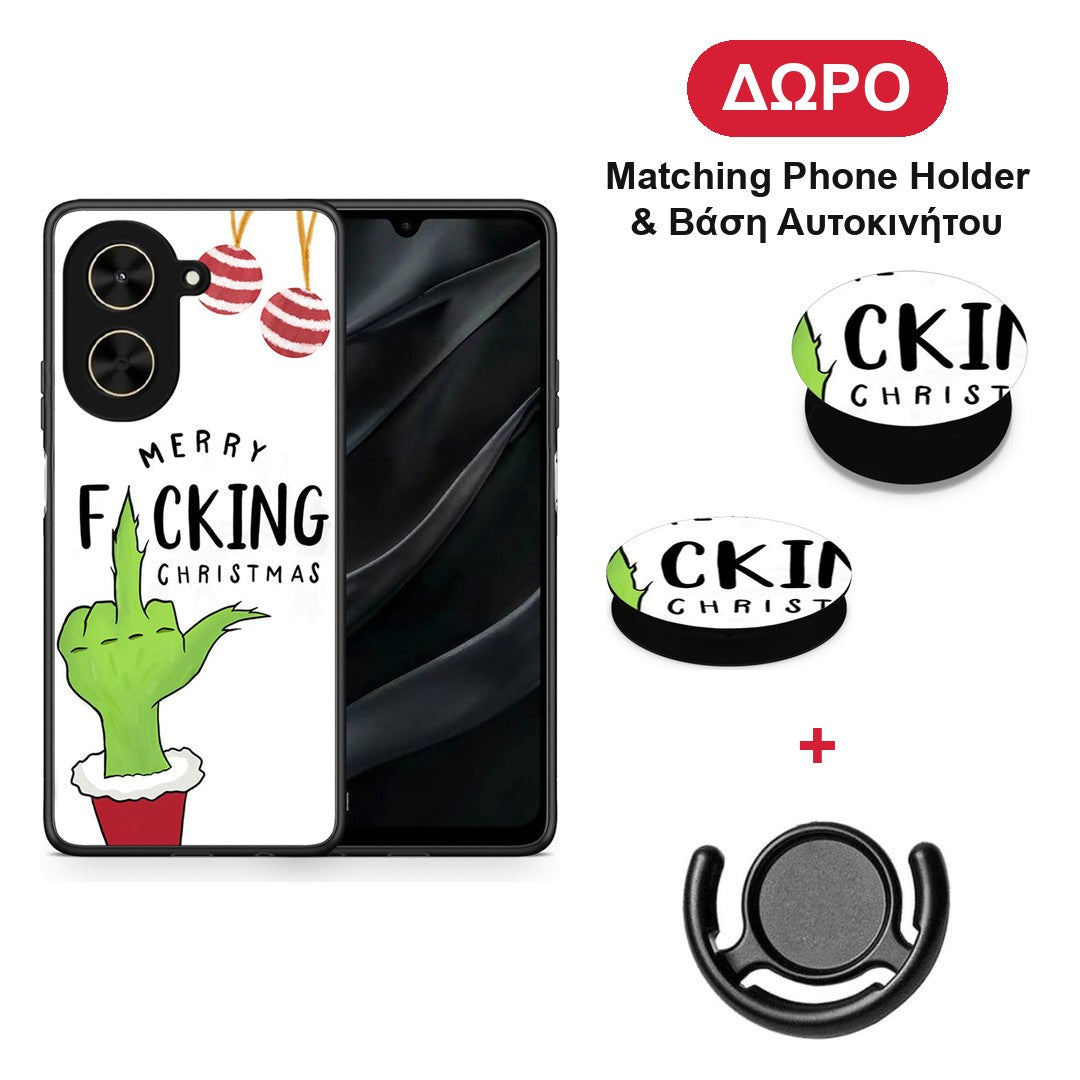 Merry F Xmas - Xiaomi Poco C71 θήκη + Δώρο Phone Holder & Βάση Αυτοκινήτου