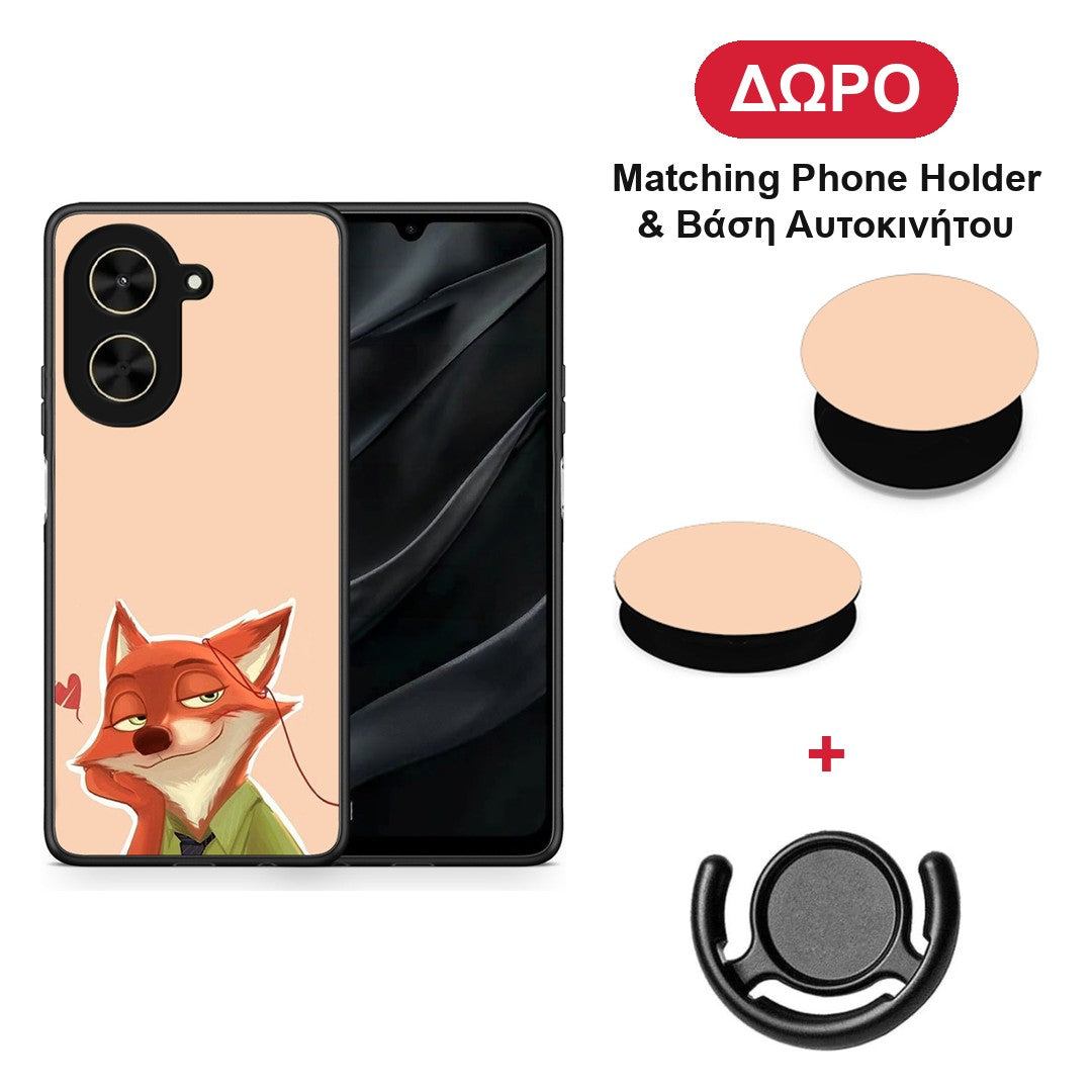 Nick Wilde And Judy Hopps Love 1 - Xiaomi Poco C71 θήκη + Δώρο Phone Holder & Βάση Αυτοκινήτου