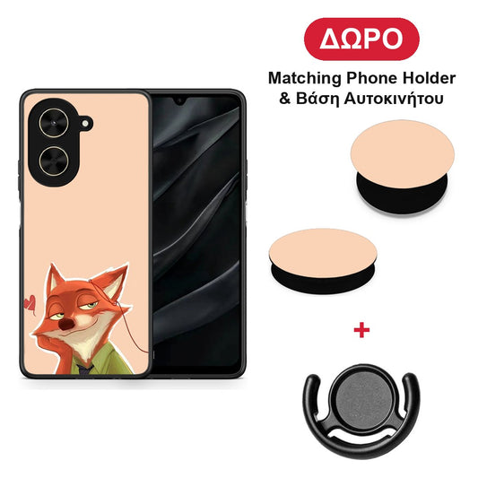 Nick Wilde And Judy Hopps Love 1 - Xiaomi Poco C71 θήκη + Δώρο Phone Holder & Βάση Αυτοκινήτου