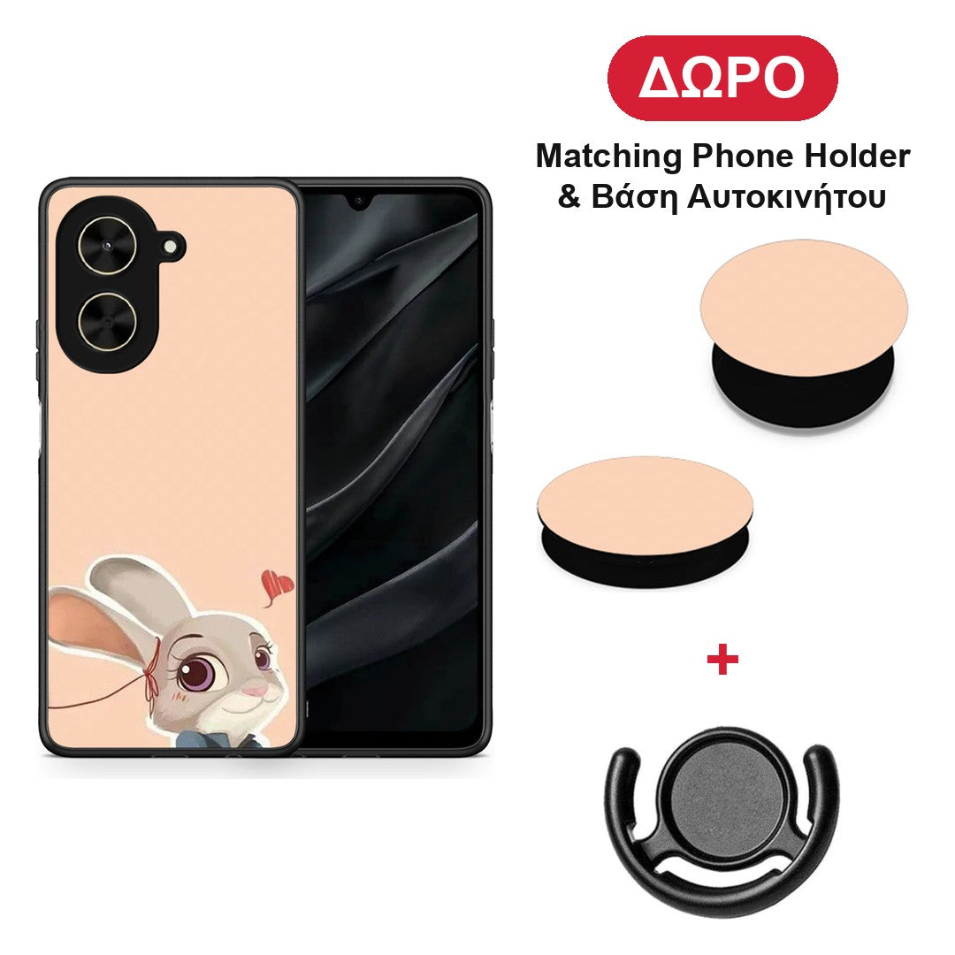 Nick Wilde And Judy Hopps Love 2 - Xiaomi Poco C71 θήκη + Δώρο Phone Holder & Βάση Αυτοκινήτου