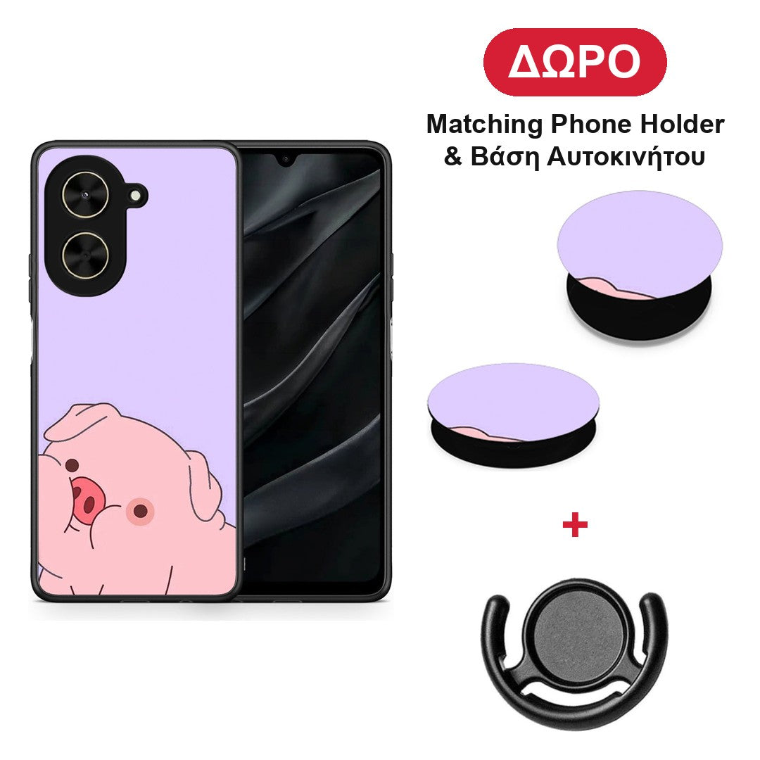 Pig Love 2 - Xiaomi Poco C71 θήκη + Δώρο Phone Holder & Βάση Αυτοκινήτου