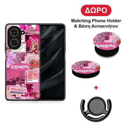 Pink Love - Xiaomi Poco C71 θήκη + Δώρο Phone Holder & Βάση Αυτοκινήτου