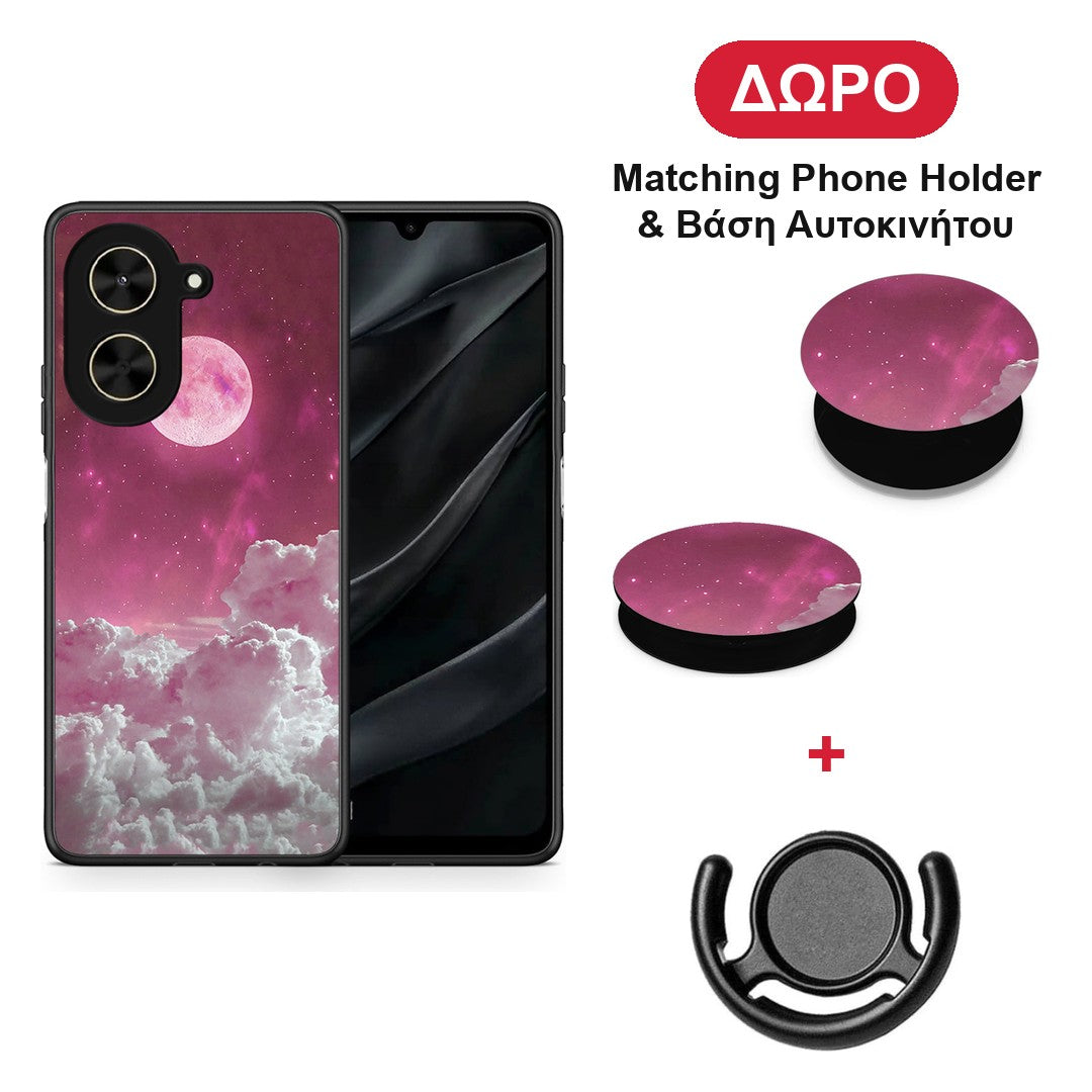 Pink Moon - Xiaomi Poco C71 θήκη + Δώρο Phone Holder & Βάση Αυτοκινήτου