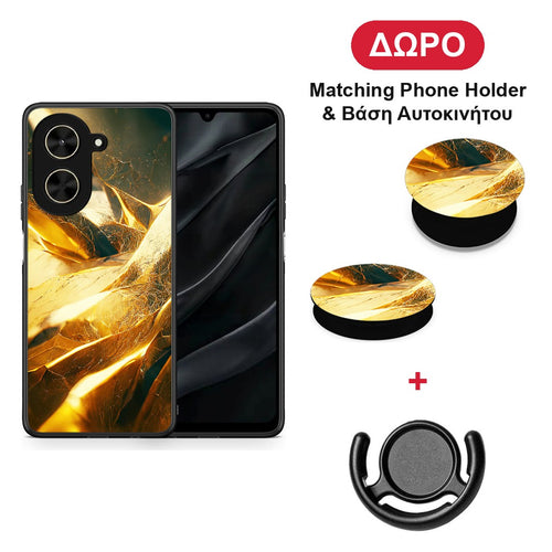 Real Gold - Xiaomi Poco C71 θήκη + Δώρο Phone Holder & Βάση Αυτοκινήτου