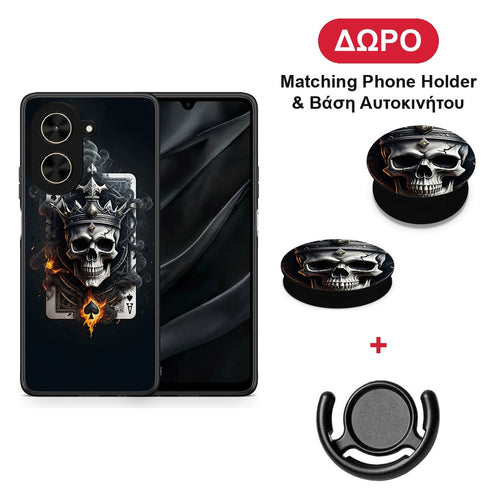 Skull King Ace - Xiaomi Poco C71 θήκη + Δώρο Phone Holder & Βάση Αυτοκινήτου