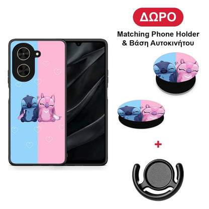 Stitch And Angel - Xiaomi Poco C71 θήκη + Δώρο Phone Holder & Βάση Αυτοκινήτου