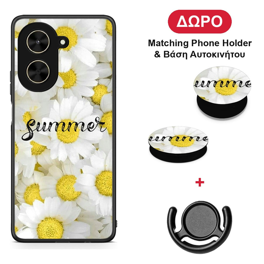 Summer Daisies - Xiaomi Poco C71 θήκη + Δώρο Phone Holder & Βάση Αυτοκινήτου