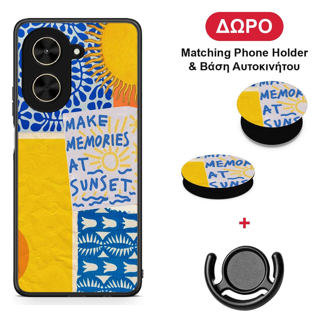 Sunset Memories - Xiaomi Poco C71 θήκη + Δώρο Phone Holder & Βάση Αυτοκινήτου