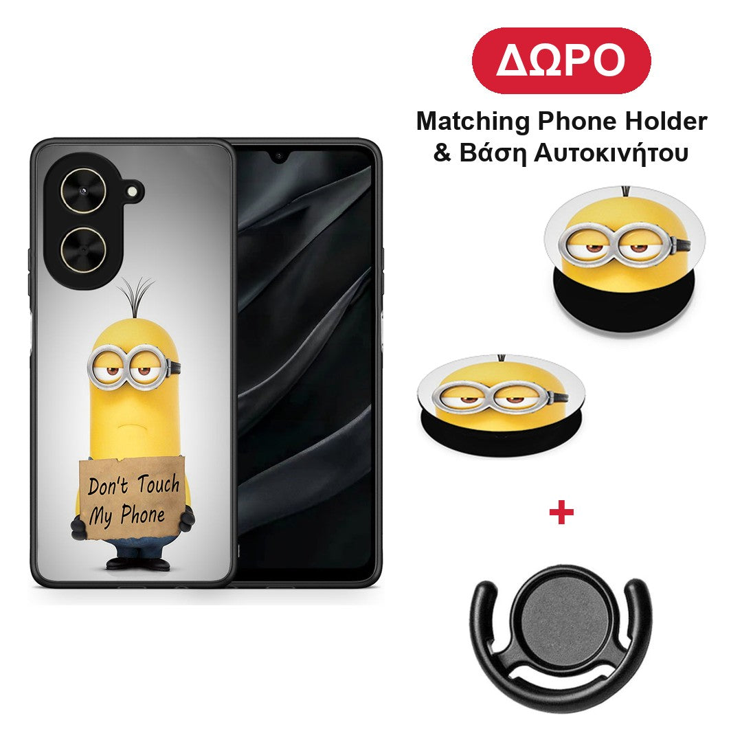 Text Minion - Xiaomi Poco C71 θήκη + Δώρο Phone Holder & Βάση Αυτοκινήτου