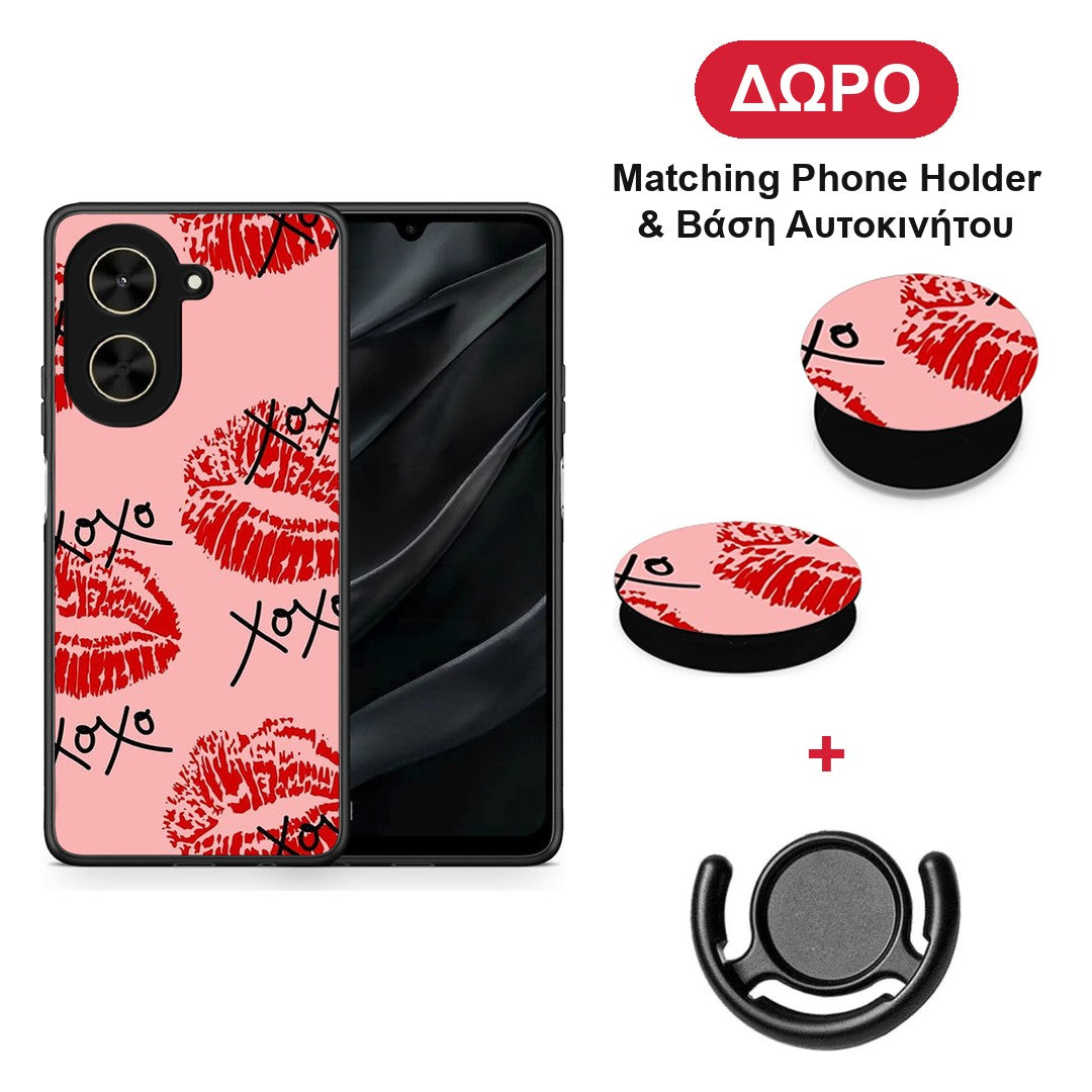 XOXO Lips - Xiaomi Poco C71 θήκη + Δώρο Phone Holder & Βάση Αυτοκινήτου