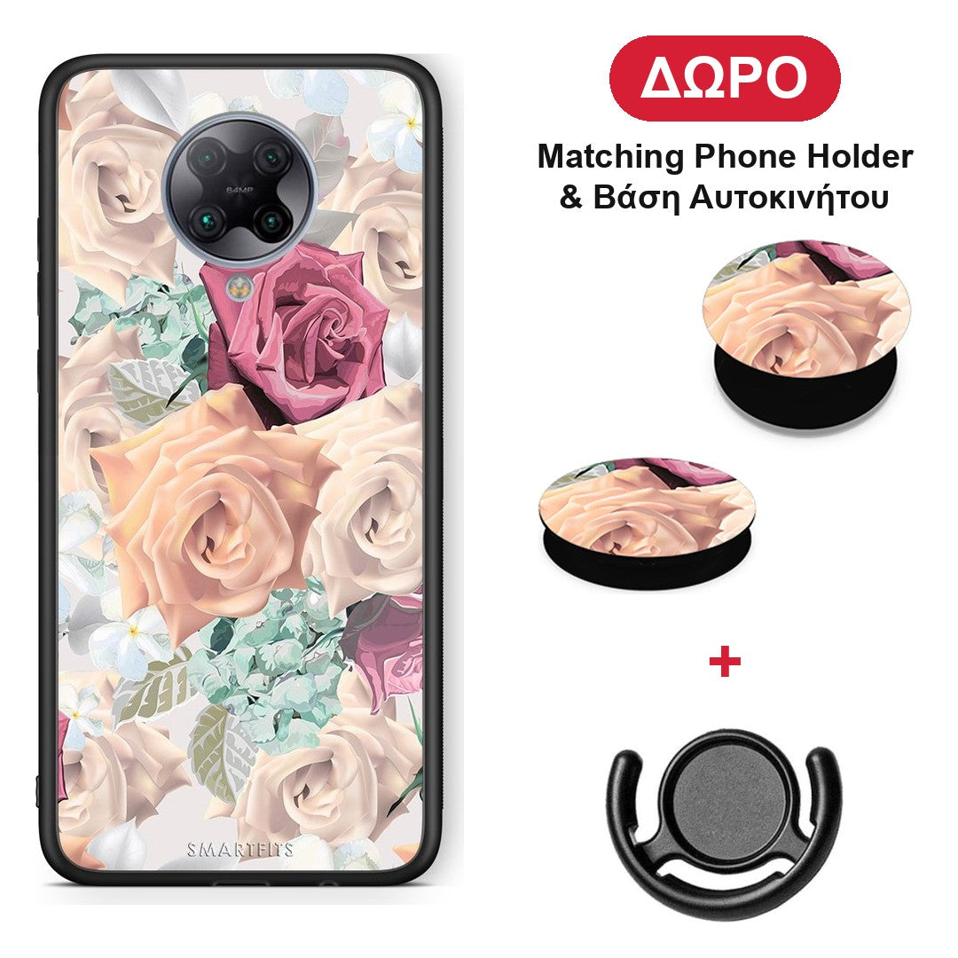 Floral Bouquet - Xiaomi Poco F2 Pro θήκη + Δώρο Phone Holder & Βάση Αυτοκινήτου