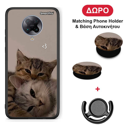 Cats In Love - Xiaomi Poco F2 Pro θήκη + Δώρο Phone Holder & Βάση Αυτοκινήτου