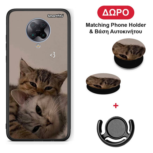 Cats In Love - Xiaomi Poco F2 Pro θήκη + Δώρο Phone Holder & Βάση Αυτοκινήτου