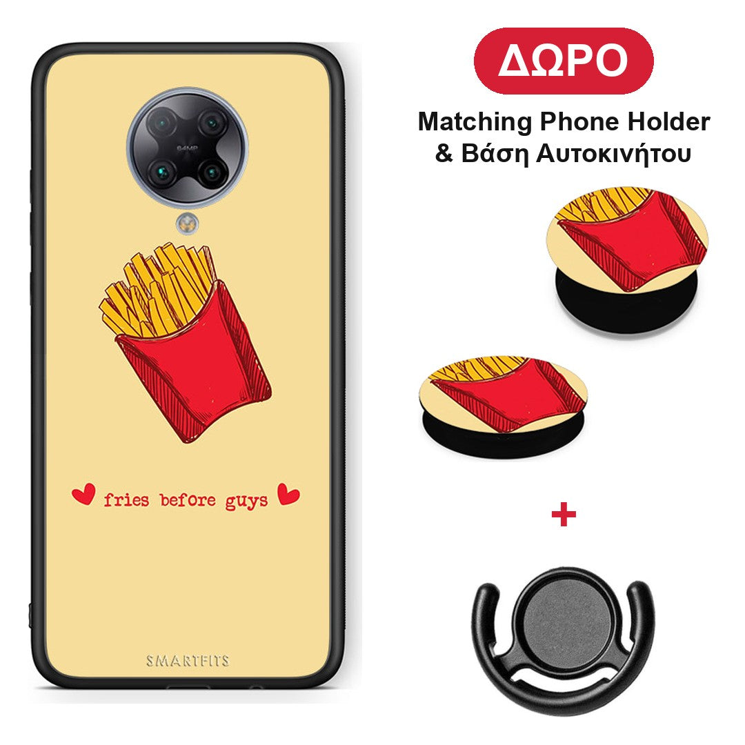 Fries Before Guys - Xiaomi Poco F2 Pro θήκη + Δώρο Phone Holder & Βάση Αυτοκινήτου