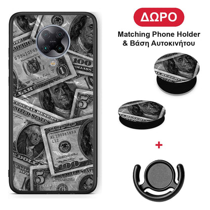 Money Dollars - Xiaomi Poco F2 Pro θήκη + Δώρο Phone Holder & Βάση Αυτοκινήτου