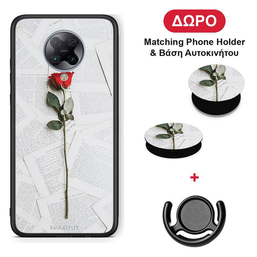 Red Rose - Xiaomi Poco F2 Pro θήκη + Δώρο Phone Holder & Βάση Αυτοκινήτου