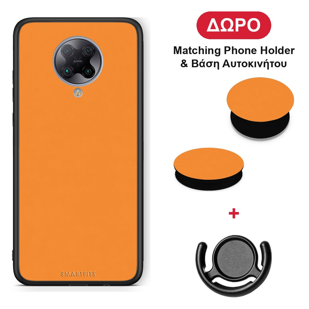 Tangerine Orange - Xiaomi Poco F2 Pro θήκη + Δώρο Phone Holder & Βάση Αυτοκινήτου