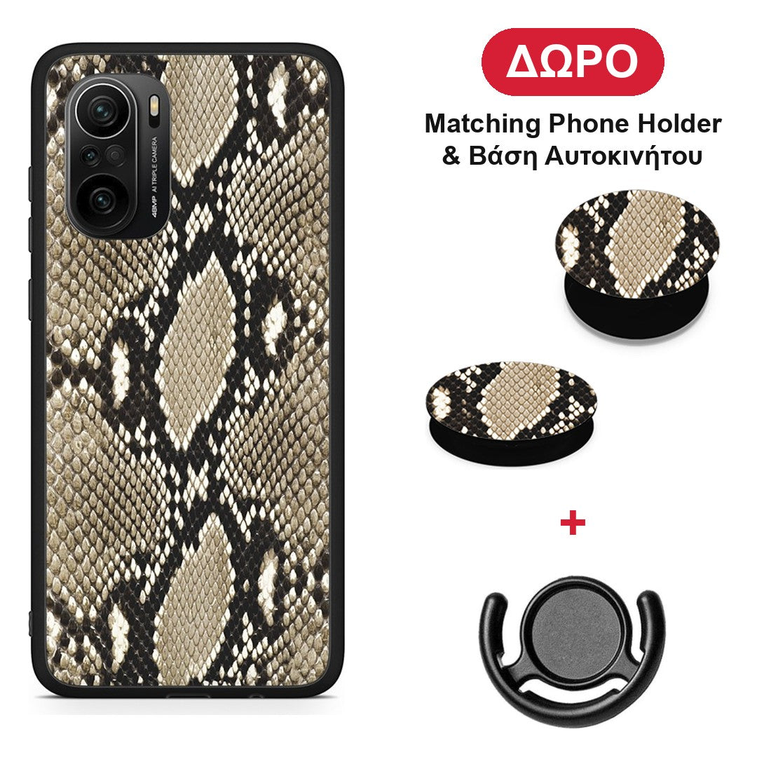 Animal Fashion Snake - Xiaomi Poco F3 θήκη + Δώρο Phone Holder & Βάση Αυτοκινήτου