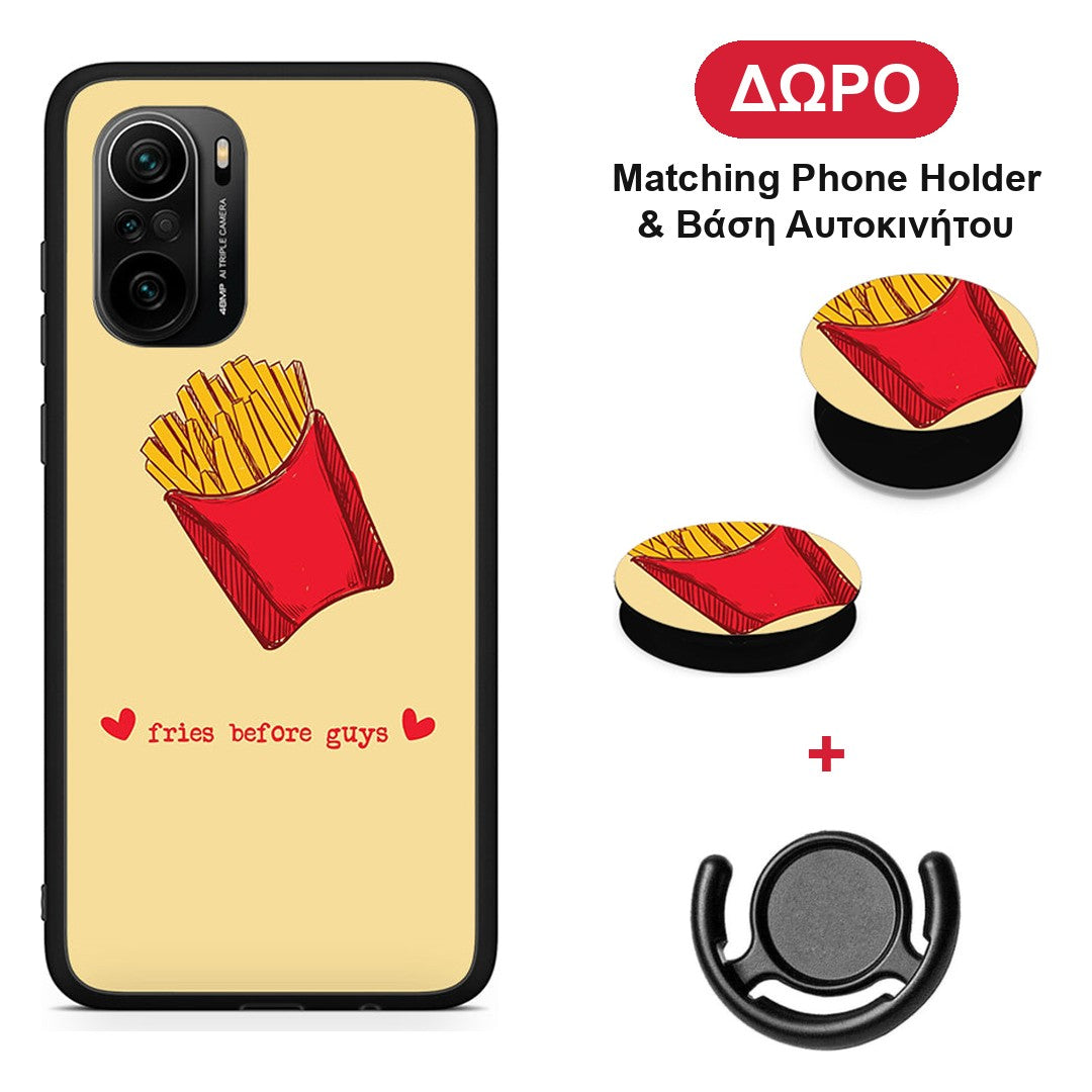 Fries Before Guys - Xiaomi Poco F3 θήκη + Δώρο Phone Holder & Βάση Αυτοκινήτου