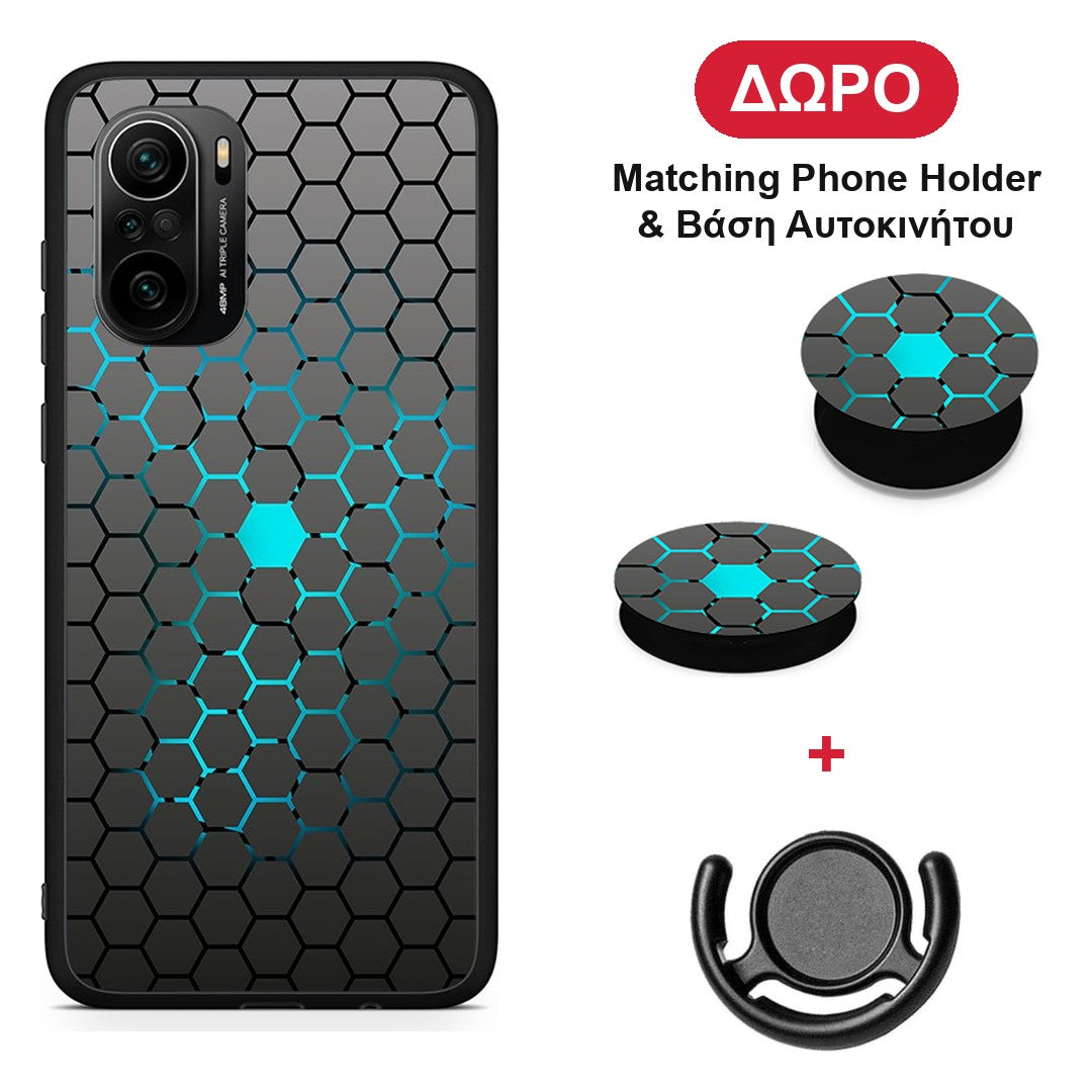 Geometric Hexagonal - Xiaomi Poco F3 θήκη + Δώρο Phone Holder & Βάση Αυτοκινήτου