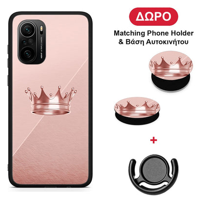 Minimal Crown - Xiaomi Poco F3 θήκη + Δώρο Phone Holder & Βάση Αυτοκινήτου