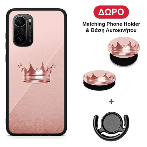 Minimal Crown - Xiaomi Poco F3 θήκη + Δώρο Phone Holder & Βάση Αυτοκινήτου
