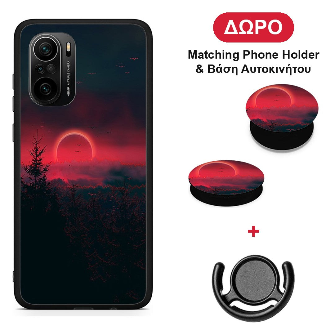 Tropic Sunset - Xiaomi Poco F3 θήκη + Δώρο Phone Holder & Βάση Αυτοκινήτου
