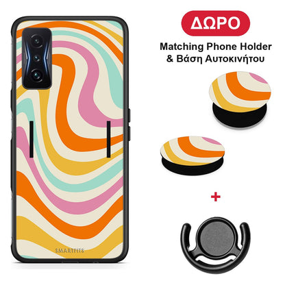 Colourful Waves - Xiaomi Poco F4 GT θήκη + Δώρο Phone Holder & Βάση Αυτοκινήτου