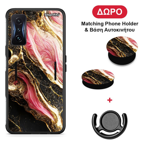 Glamorous Pink Marble - Xiaomi Poco F4 GT θήκη + Δώρο Phone Holder & Βάση Αυτοκινήτου