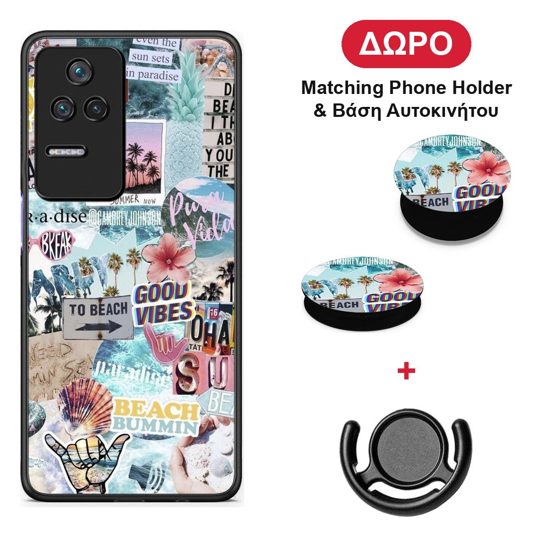 Summer Vibes - Xiaomi Poco F4 / Redmi K40S θήκη + Δώρο Phone Holder & Βάση Αυτοκινήτου
