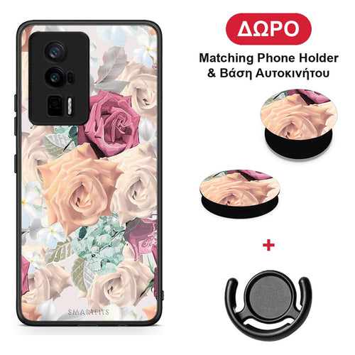 Floral Bouquet - Xiaomi Poco F5 Pro / Redmi K60 Pro θήκη + Δώρο Phone Holder & Βάση Αυτοκινήτου