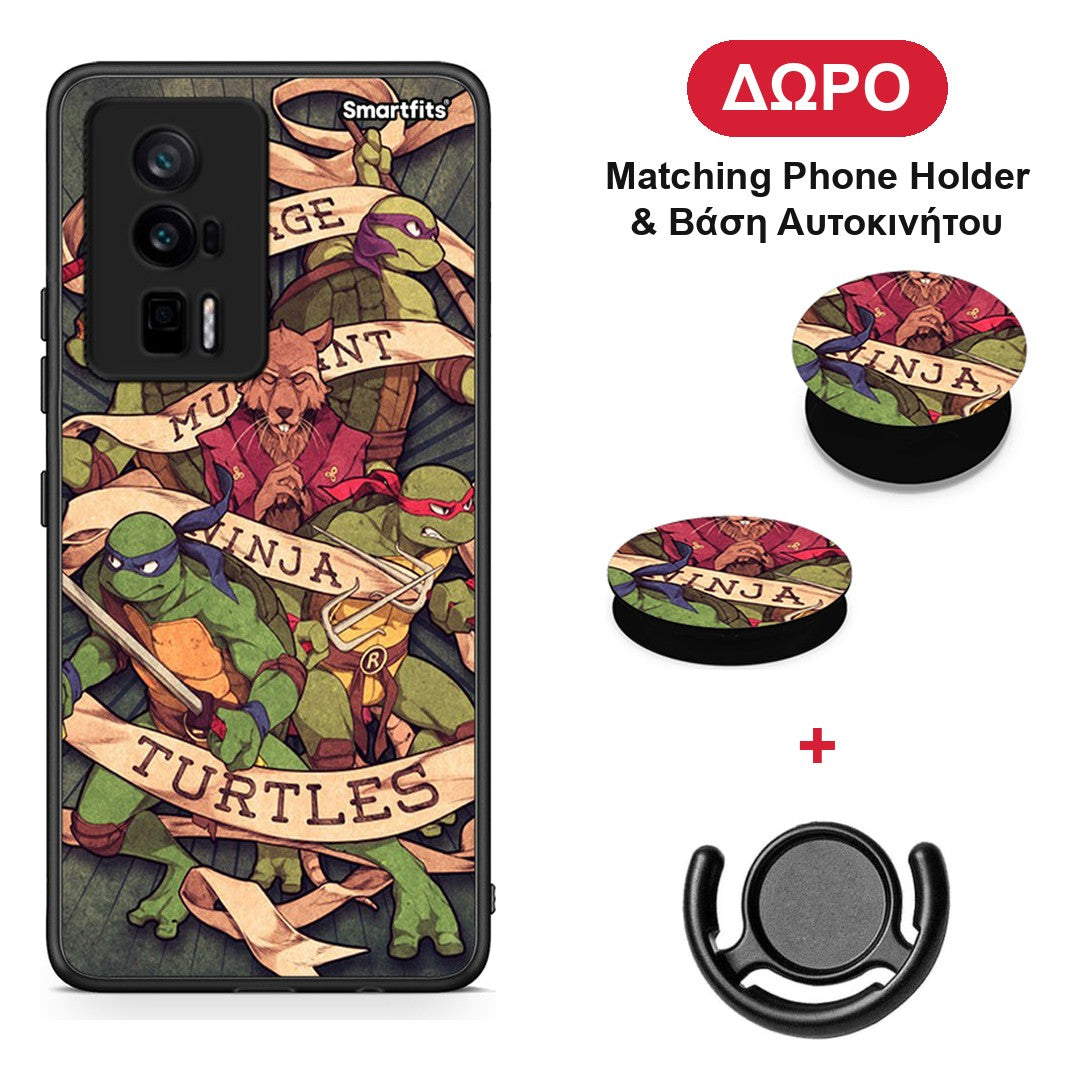 Ninja Turtles - Xiaomi Poco F5 Pro / Redmi K60 Pro θήκη + Δώρο Phone Holder & Βάση Αυτοκινήτου