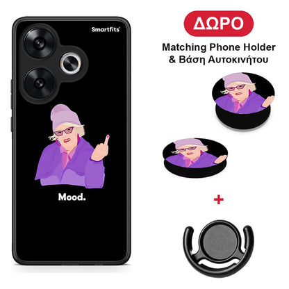Grandma Mood Black - Xiaomi Poco F6 θήκη + Δώρο Phone Holder & Βάση Αυτοκινήτου