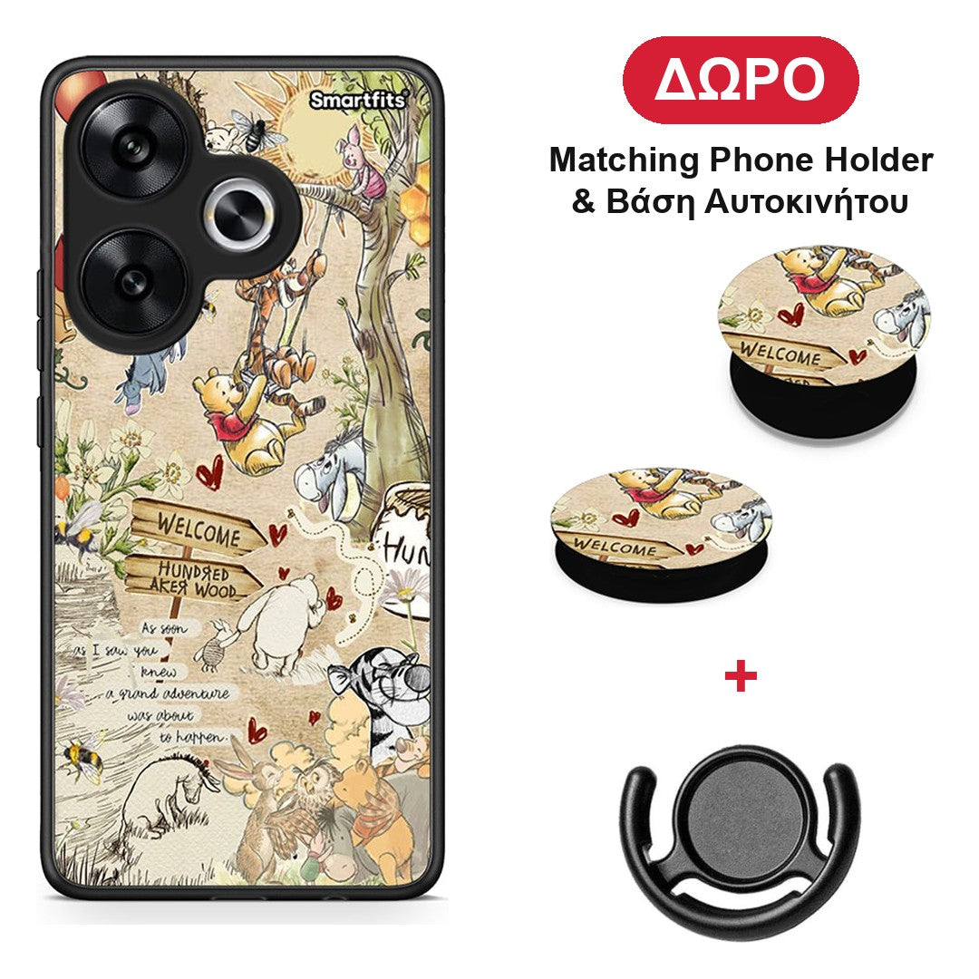 Happy Friends - Xiaomi Poco F6 θήκη + Δώρο Phone Holder & Βάση Αυτοκινήτου