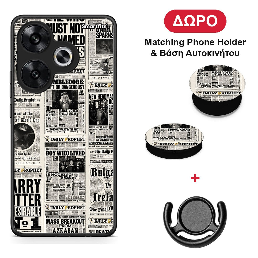 Harry Paper - Xiaomi Poco F6 θήκη + Δώρο Phone Holder & Βάση Αυτοκινήτου