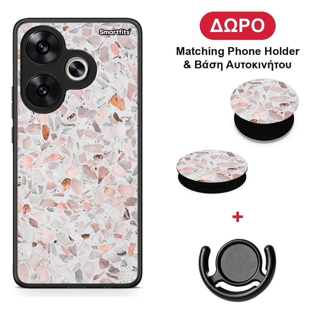 Marble Terrazzo - Xiaomi Poco F6 θήκη + Δώρο Phone Holder & Βάση Αυτοκινήτου