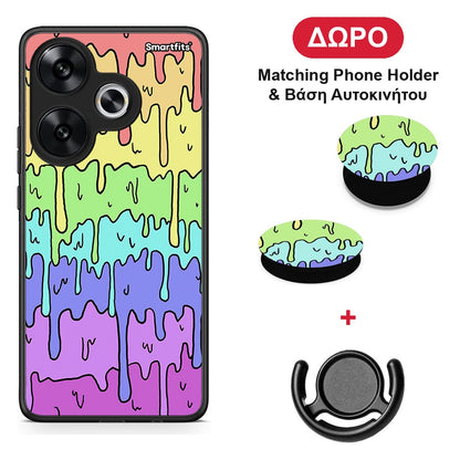 Melting Rainbow - Xiaomi Poco F6 θήκη + Δώρο Phone Holder & Βάση Αυτοκινήτου