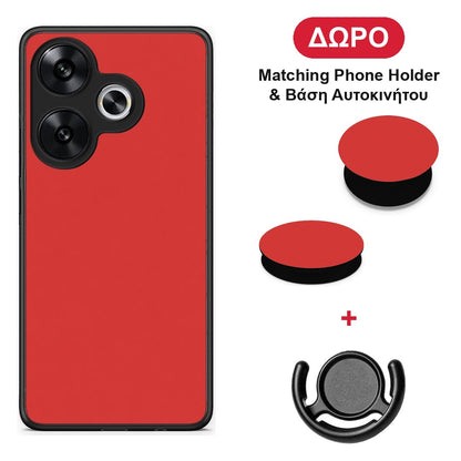 Poppy Red - Xiaomi Poco F6 θήκη + Δώρο Phone Holder & Βάση Αυτοκινήτου