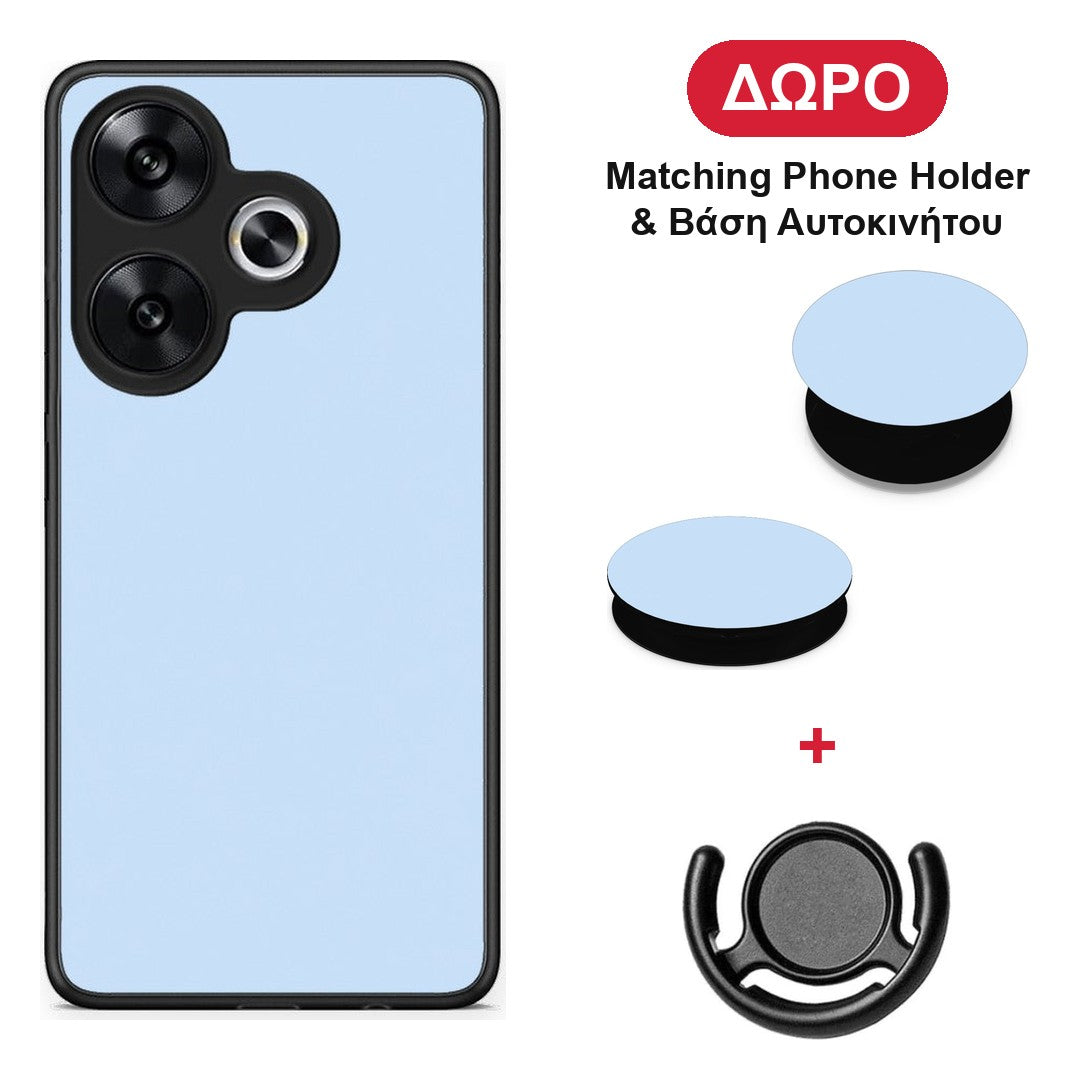 Powder Blue - Xiaomi Poco F6 θήκη + Δώρο Phone Holder & Βάση Αυτοκινήτου