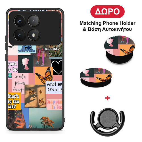 Collage Bitchin - Xiaomi Poco F6 Pro 5G θήκη + Δώρο Phone Holder & Βάση Αυτοκινήτου