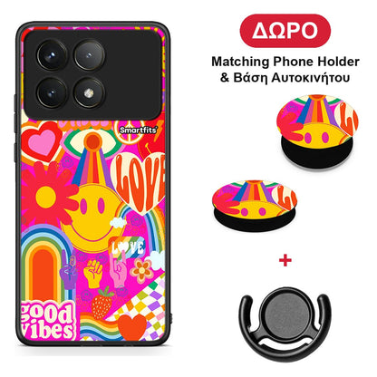 Hippie Love - Xiaomi Poco F6 Pro 5G θήκη + Δώρο Phone Holder & Βάση Αυτοκινήτου