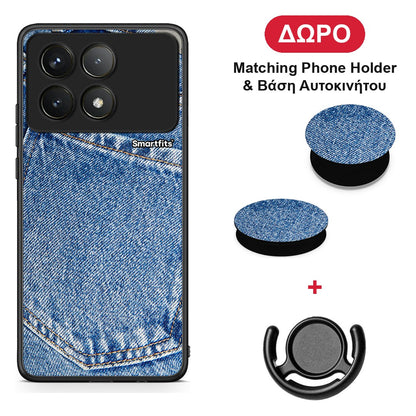 Jeans Pocket - Xiaomi Poco F6 Pro 5G θήκη + Δώρο Phone Holder & Βάση Αυτοκινήτου