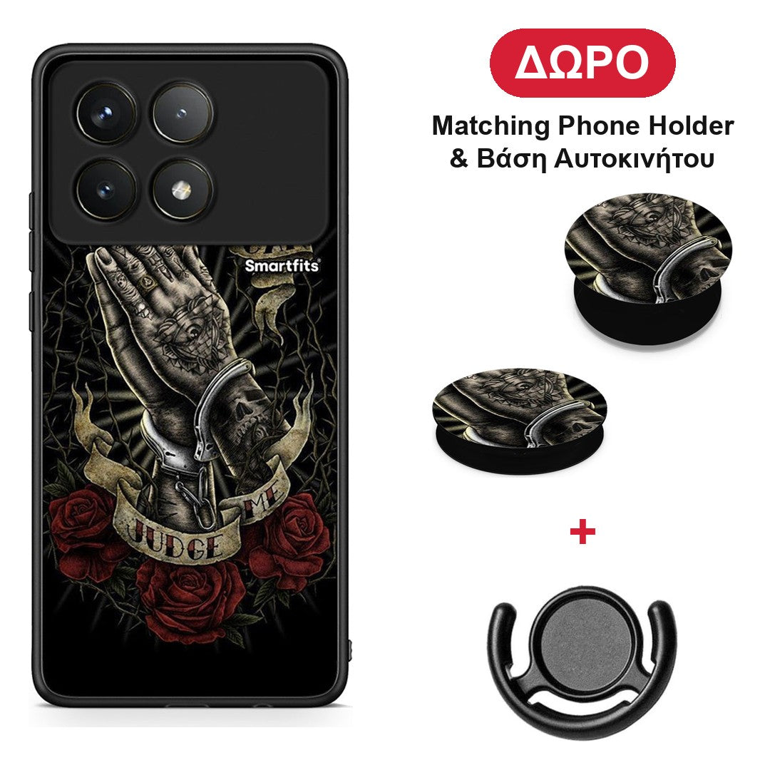 Judge By God - Xiaomi Poco F6 Pro 5G θήκη + Δώρο Phone Holder & Βάση Αυτοκινήτου